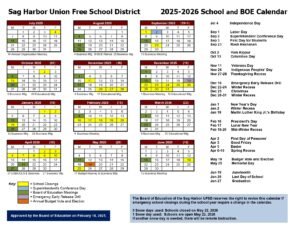 Sag Harbor UFSD Calendar