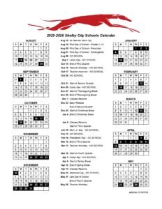 Shelby City Schools calendar
