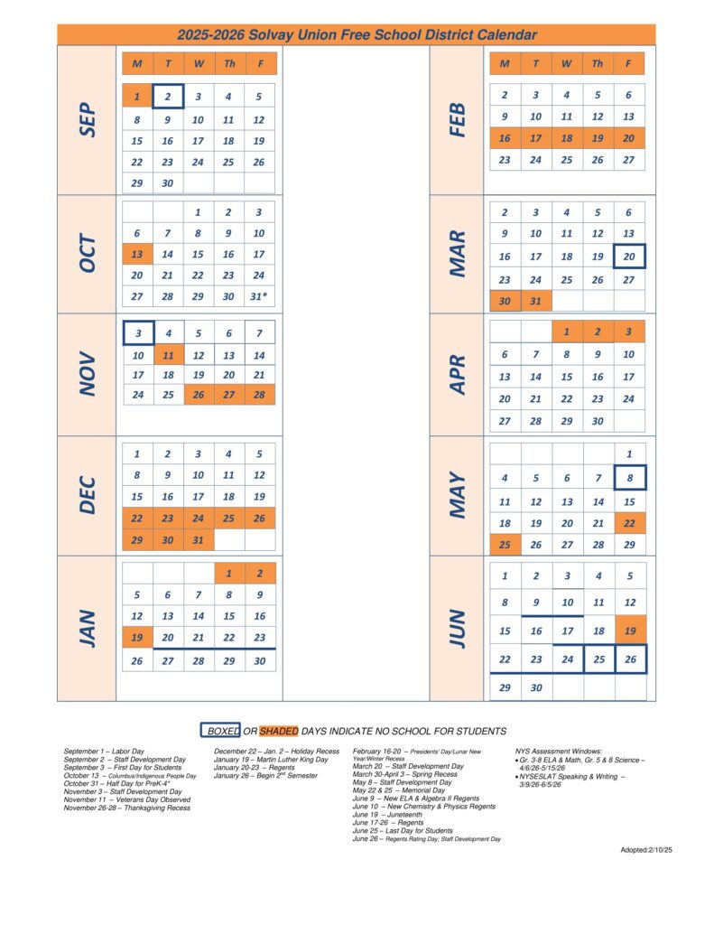 Solvay UFSD Calendar 25-26 PDF REVISED - EduCounty
