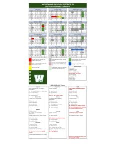 Woodland School District 50 calendar