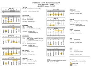 YORKTOWN CENTRAL SCHOOL DISTRICT calendar