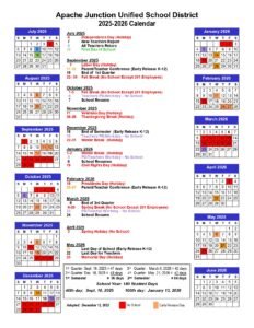 Apache Junction Unified School District CALENDAR