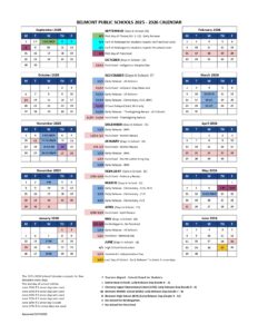 Belmont Public Schools CALENDAR