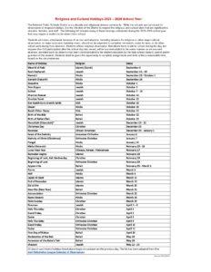 Belmont Public Schools CALENDAR