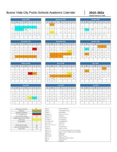 Buena Vista City Public Schools CALENDAR