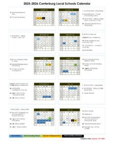 Centerburg local schools Calendar