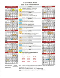 chester school district calendar