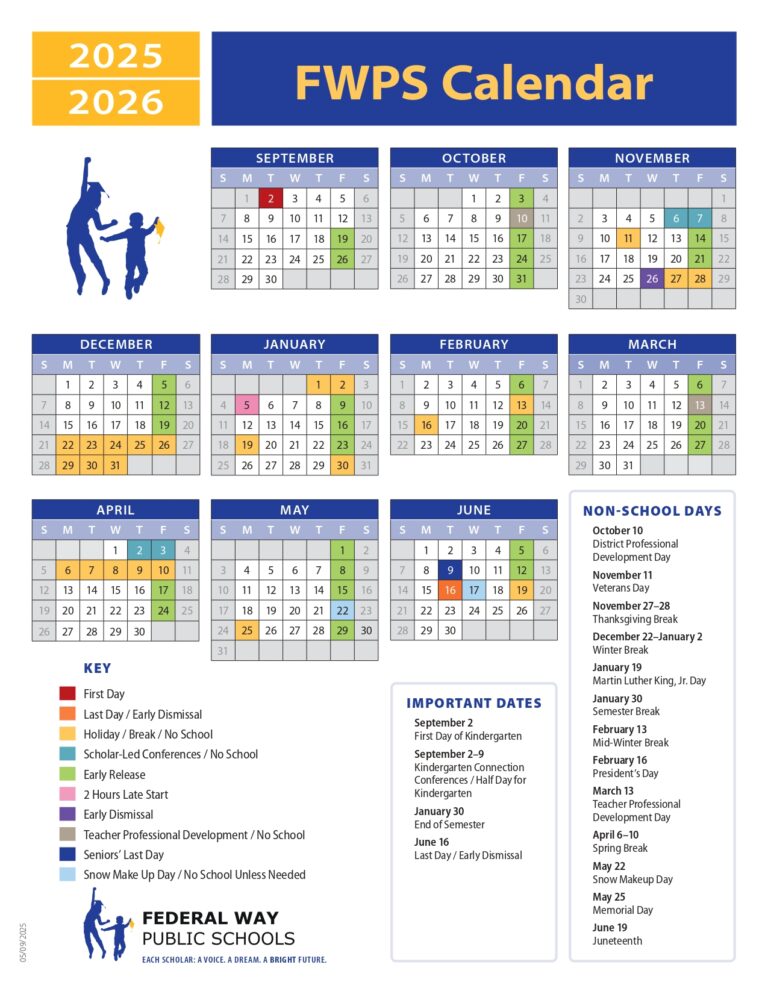 Federal Way Public Schools Calendar 25 26 Revised pdf EduCounty