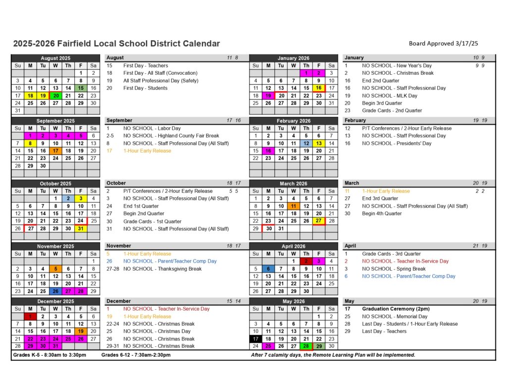 Fairfield Local School District Calendar 25 26 Revised PDF EduCounty fairfield-local-school-district-calendar-25-26-revised-pdf-educounty