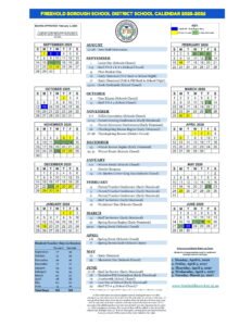 Freehold Borough School District Calendar