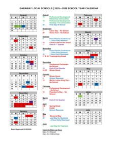Garaway Local Schools calendar