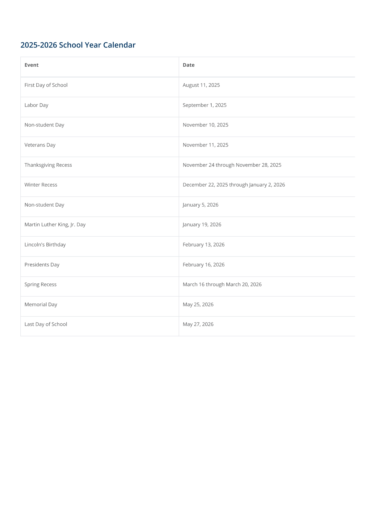 Garden Grove School District Calendar 2526 Revised [PDF] EduCounty