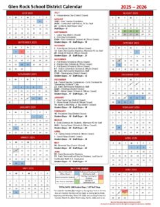Glen Rock School District Calendar 25-26 Revised [PDF] - EduCounty