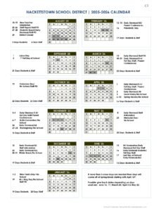 Hackettstown Public School Calendar