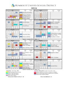 HUMBOLDT UNIFIED SCHOOL DISTRICT calendar