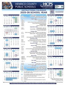 Henrico County Public Schools calendar