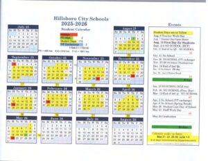 Hillsboro City Schools Calendar 25 26 Revised PDF EduCounty