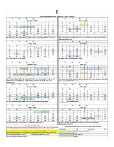Hillsborough Township Public Schools calendar