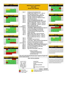 Ironton City School district calendar