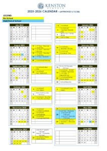Kenston Schools calendar