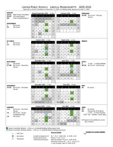 Lincoln Public Schools CALENDAR