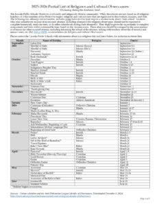 Lincoln Public Schools CALENDAR