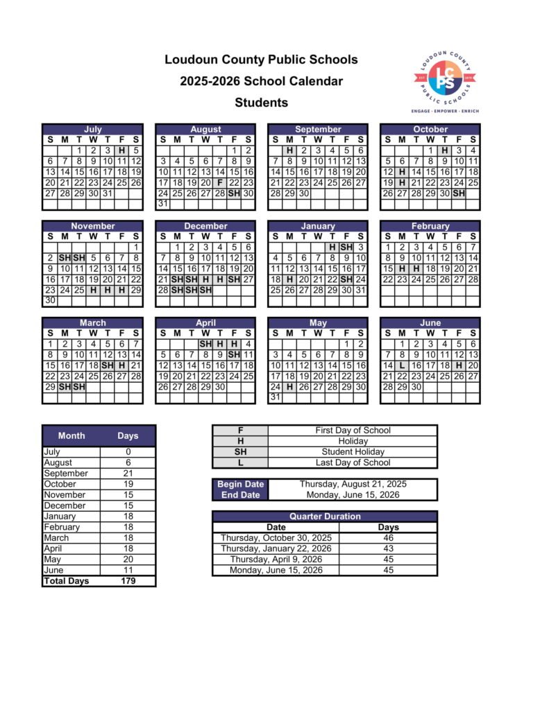 loudoun County Public Schools Calendar