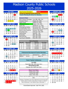 madison county public schools calendar