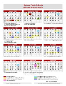 Melrose Public Schools CALENDAR