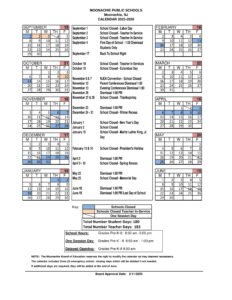 moonachie school calendar