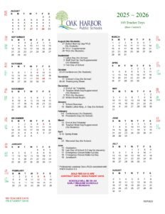 OAK HARBOR PUBLIC SCHOOLS CALENDAR