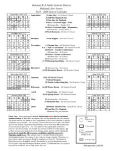 oakland k8 public schools calendar