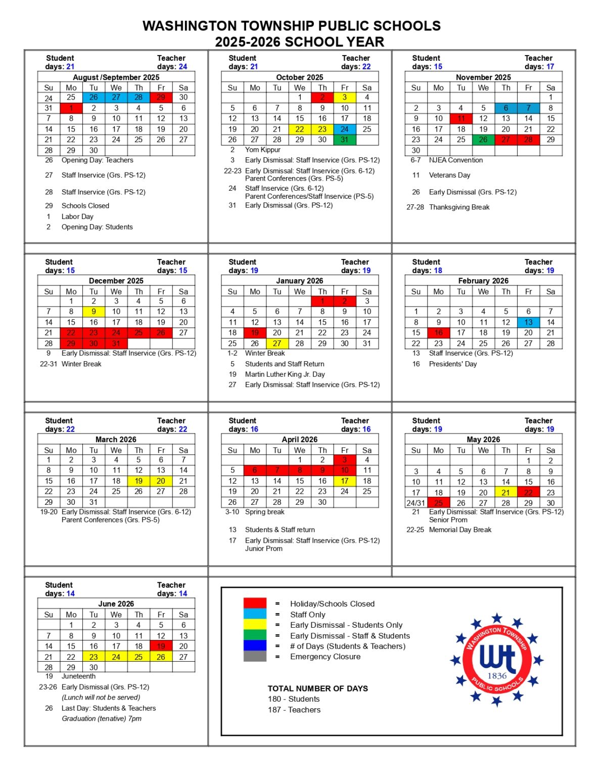 Washington Township Public School Calendar 25 26 Revised PDF EduCounty washington-township-public-school-calendar-25-26-revised-pdf-educounty