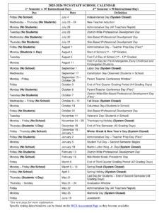 williamson county schools calendar