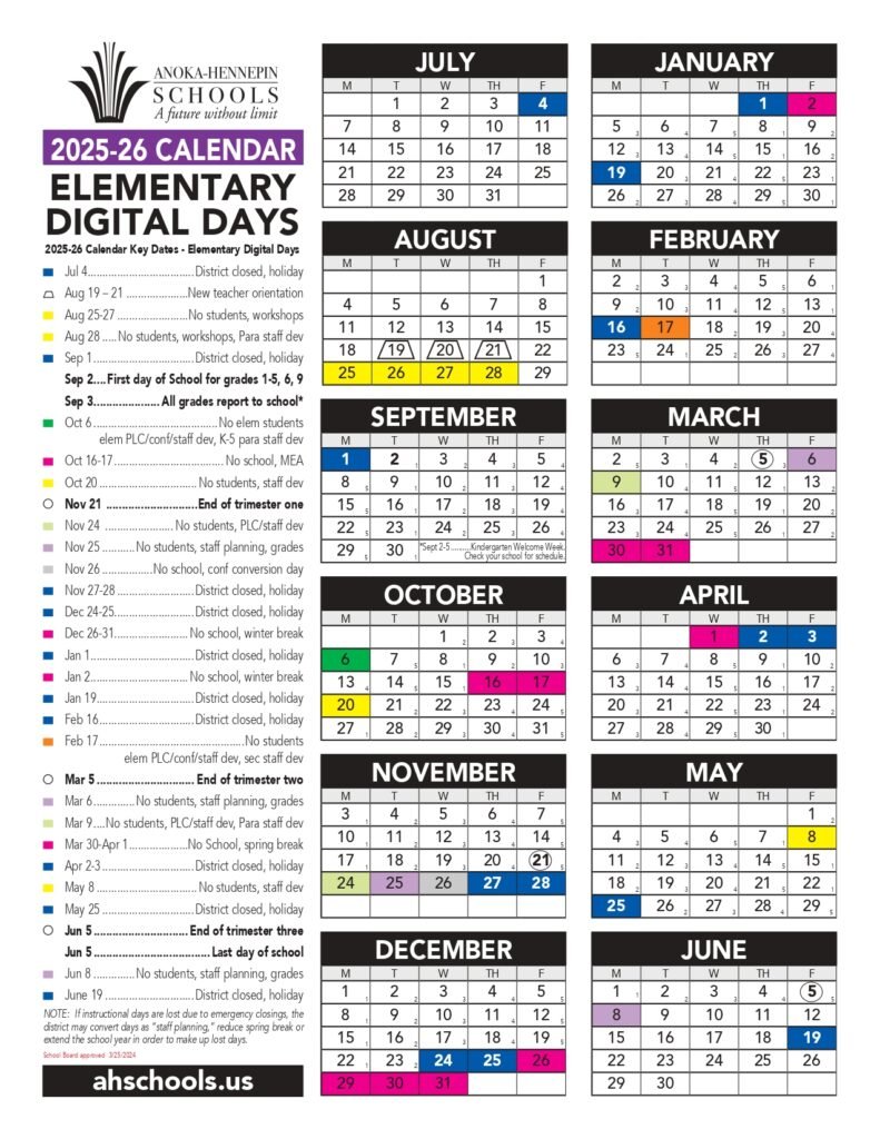 ANOKA-HENNEPIN SCHOOLS ELEMENTARY DIGITAL DAYS 25-26