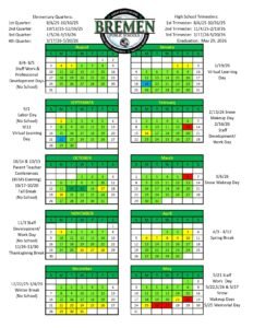 Bremen Public Schools calendar