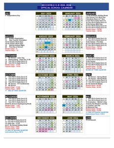 Brookfield R-III School District calendar