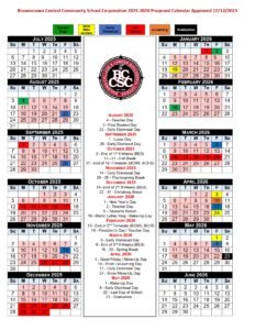brownstown central community school corporation calendar