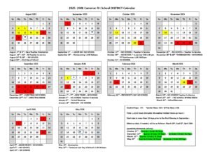 Cameron R-1 School District calendar