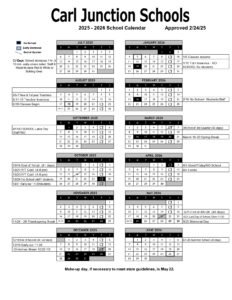 Carl Junction Schools 25-26 Calendar