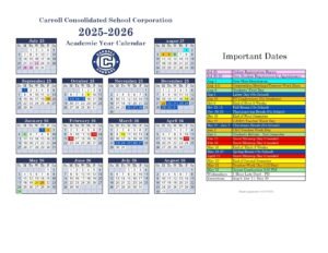 Carroll Consolidated School Corporation CALENDAR