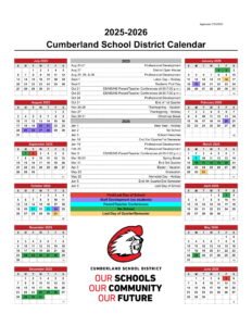 CUMBERLAND SCHOOL CALENDAR