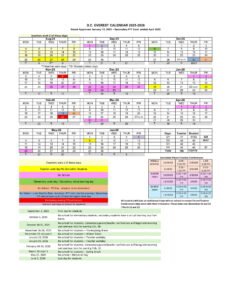 D.C. EVEREST CALENDAR