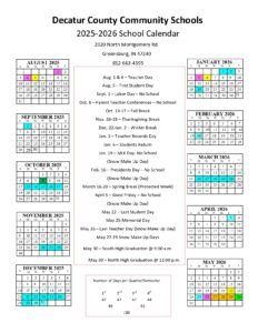 Decatur County Community Schools CALENDAR