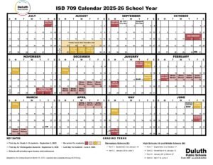 Duluth Public Schools calendar