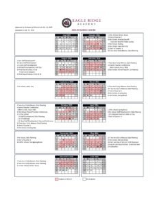 Eagle Ridge Academy MN calendar