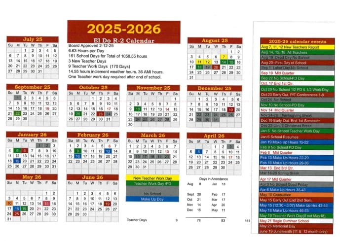 El Do R-2 CALENDAR
