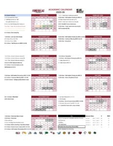 FOND DU LAC SCHOOL DISTRICT CALENDAR