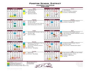 Fosston Public Schools calendar