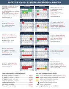 FRONTIER SCHOOLS CALENDAR